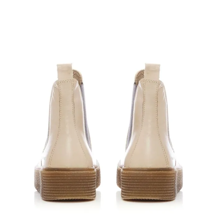Chelsea Boots Women Moda In Pelle Shoon Sh Illom Cream Leather