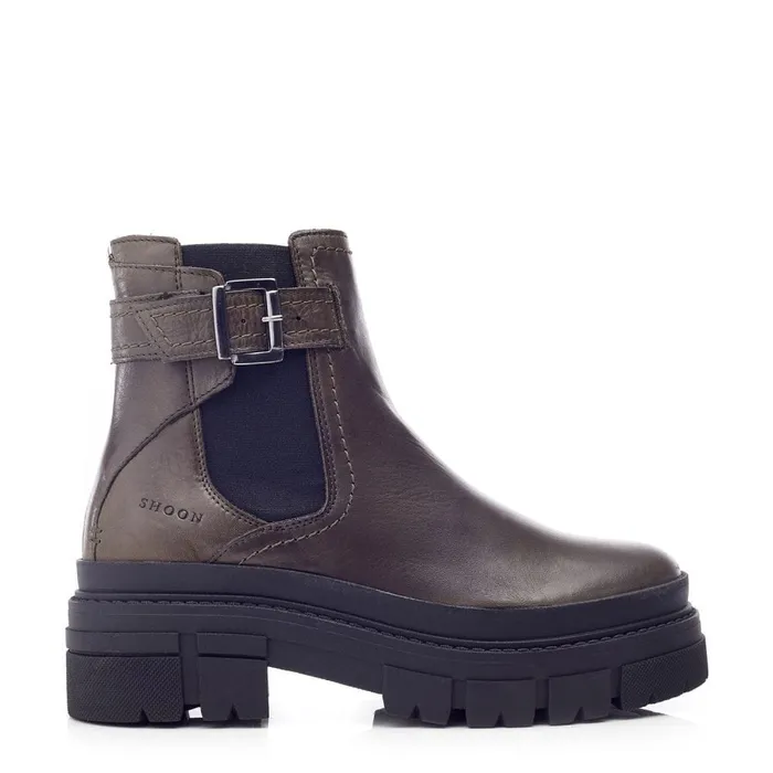 Chelsea Boots Women Moda In Pelle Shoon Sh Oller Olive Leather