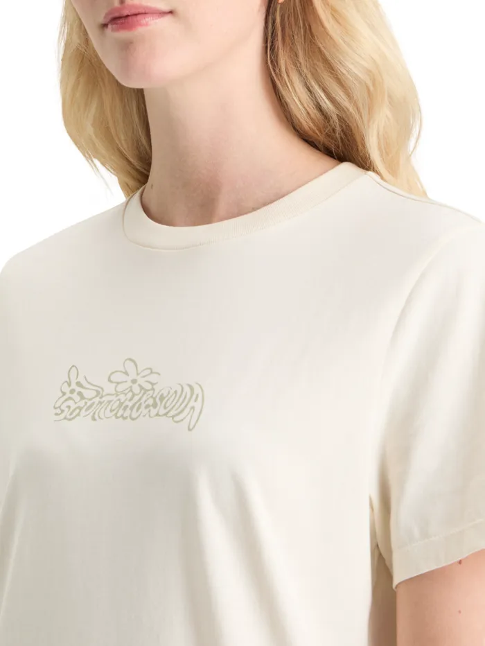 CHEST ARTWORK REGULAR FIT TSHIRT Soft Ice Women Scotch and Soda Tops and TShirts CHEST ARTWORK REGULAR FIT TSHIRT Soft Ice Women Scotch and Soda Tops and TShirts