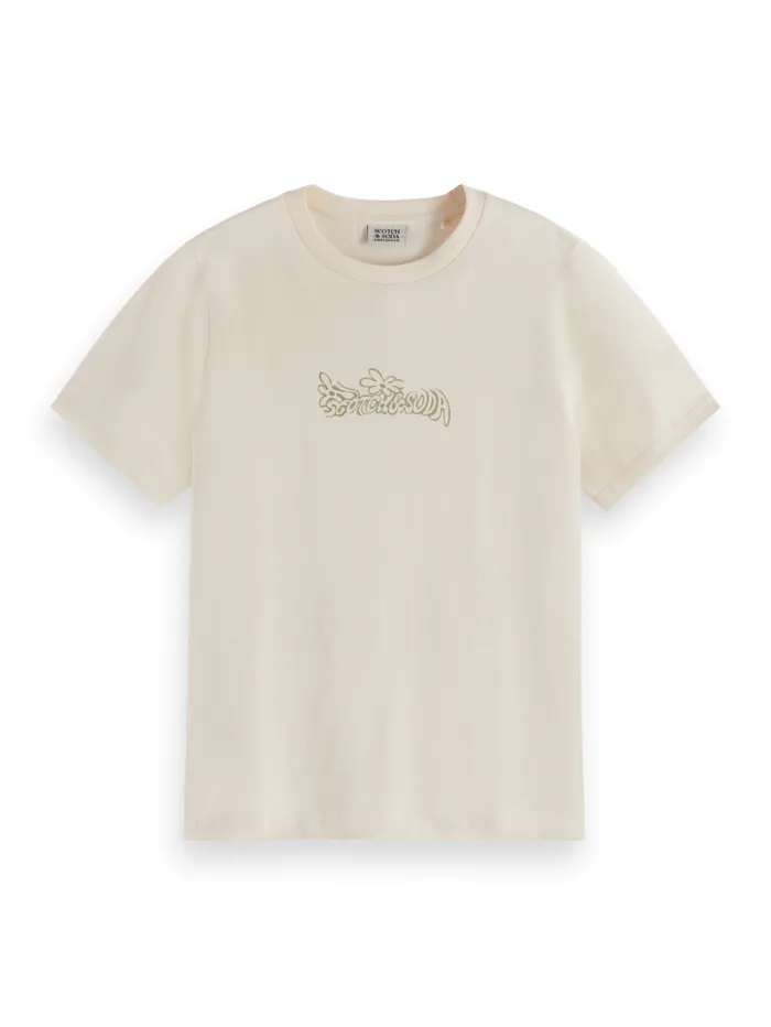 CHEST ARTWORK REGULAR FIT TSHIRT Soft Ice Women Scotch and Soda Tops and TShirts CHEST ARTWORK REGULAR FIT TSHIRT Soft Ice Women Scotch and Soda Tops and TShirts
