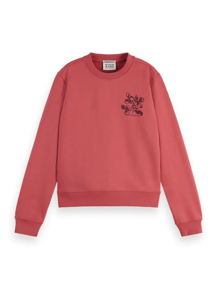 Chest Artwork Regular Sweatshirt Dusty Red Women Scotch and Soda Sweatshirts and Hoodies Chest Artwork Regular Sweatshirt Dusty Red Women Scotch and Soda Sweatshirts and Hoodies