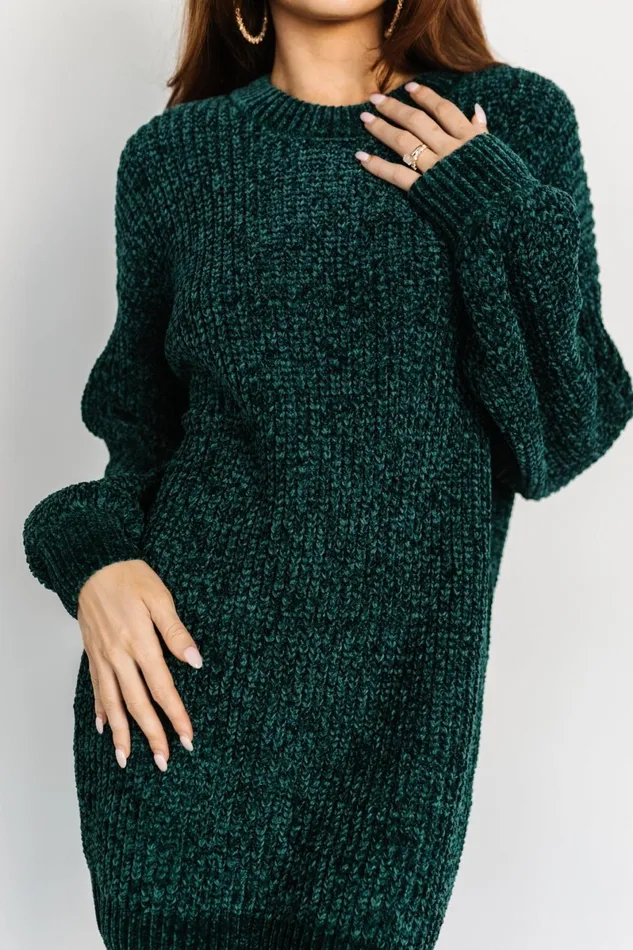Christa Sweater Dress Emerald Women Baltic Born Sweaters Christa Sweater Dress Emerald Women Baltic Born Sweaters
