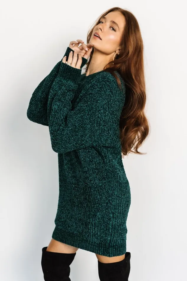Christa Sweater Dress Emerald Women Baltic Born Sweaters Christa Sweater Dress Emerald Women Baltic Born Sweaters