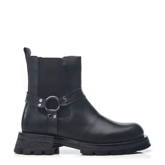 Chunky Boots Women Moda In Pelle Bsoleful BRingo Black Leather