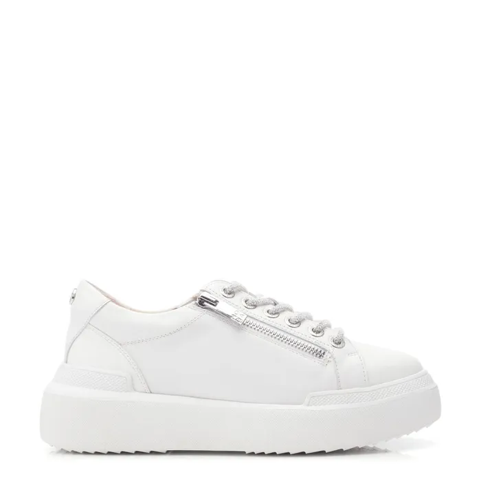 Chunky Trainers Women Moda In Pelle Banquette White Leather