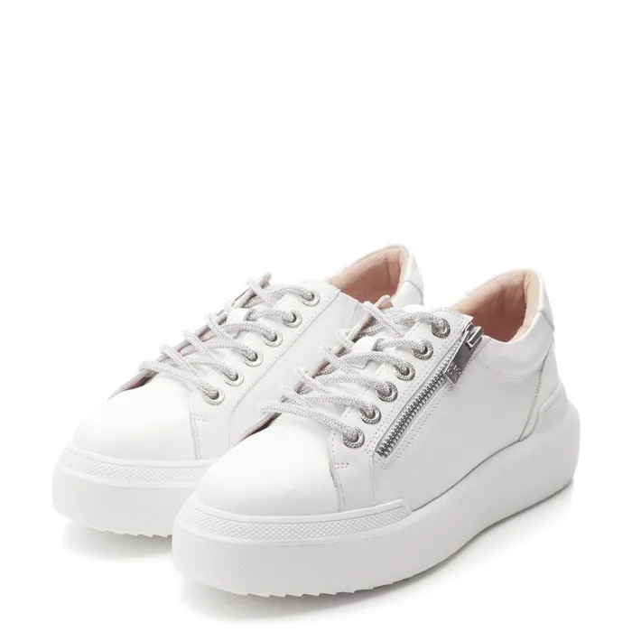Chunky Trainers Women Moda In Pelle Banquette White Leather