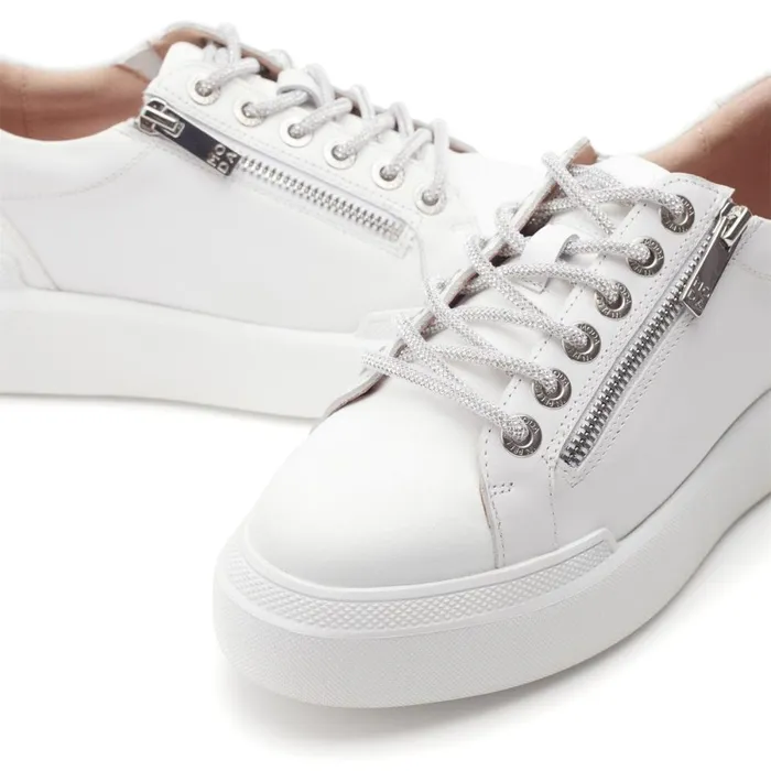 Chunky Trainers Women Moda In Pelle Banquette White Leather