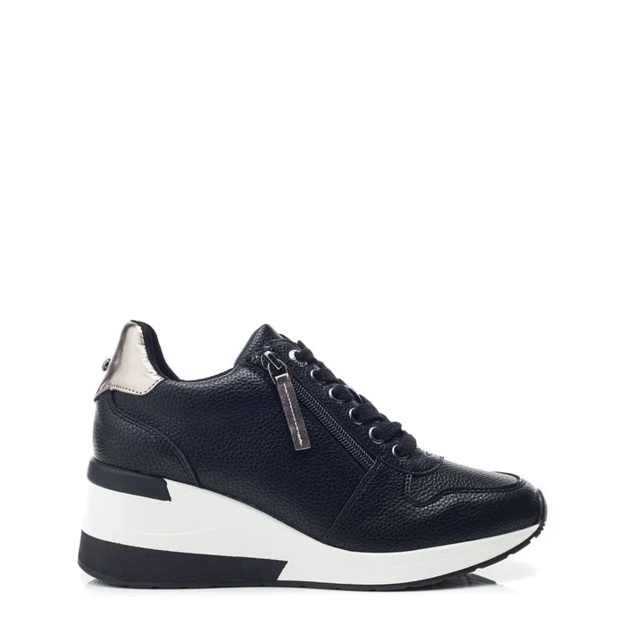 Chunky Trainers Women Moda In Pelle Claudie Black Porvair