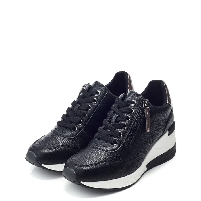 Chunky Trainers Women Moda In Pelle Claudie Black Porvair