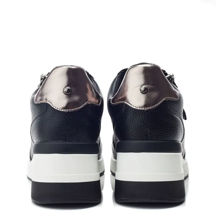 Chunky Trainers Women Moda In Pelle Claudie Black Porvair