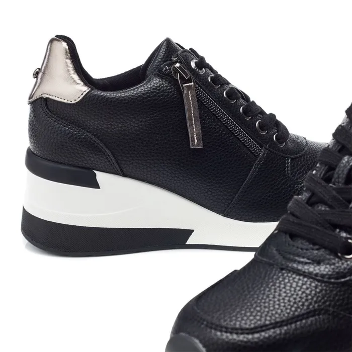 Chunky Trainers Women Moda In Pelle Claudie Black Porvair