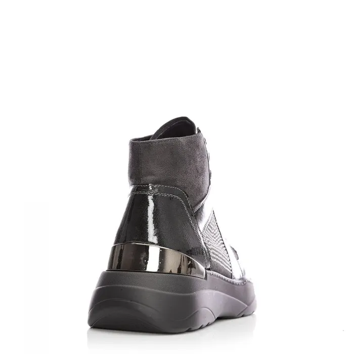 Chunky Trainers Women Moda In Pelle M By Moda Belus Dark Grey Porvair