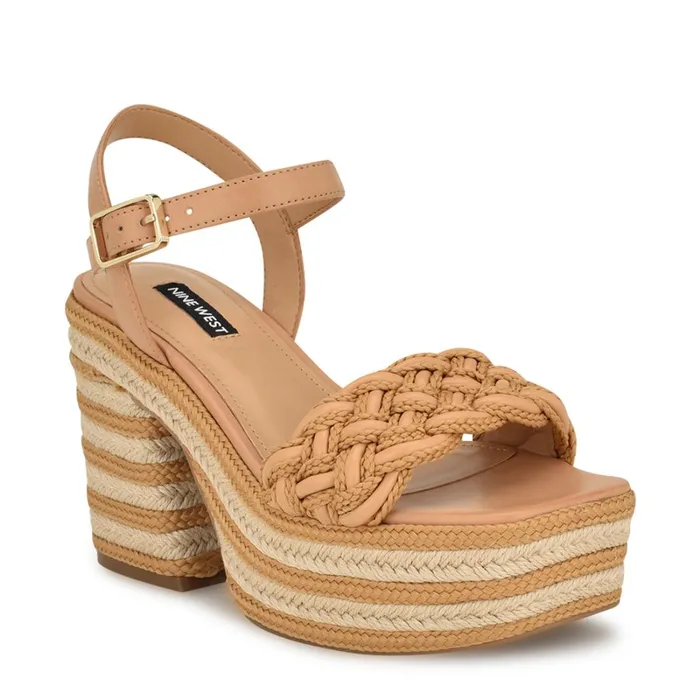 Cinka Woven Platform Sandals Light Natural Women Nine West Wedges Cinka Woven Platform Sandals Light Natural Women Nine West Wedges