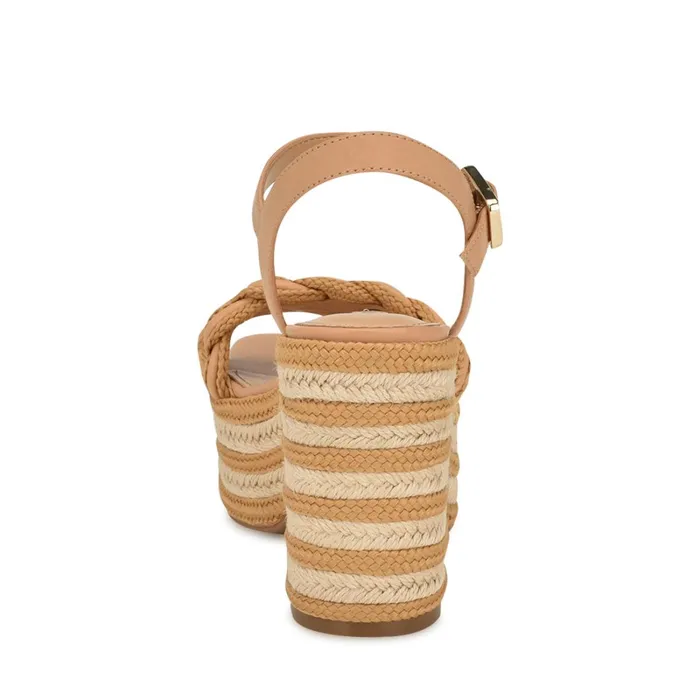 Cinka Woven Platform Sandals Light Natural Women Nine West Wedges Cinka Woven Platform Sandals Light Natural Women Nine West Wedges