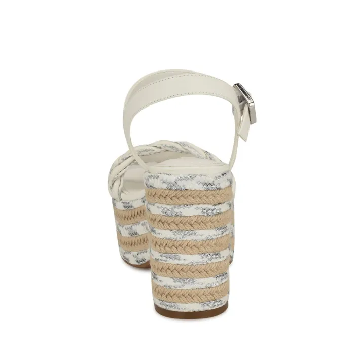 Cinka Woven Platform Sandals Whitesilver Women Nine West Wedges Cinka Woven Platform Sandals Whitesilver Women Nine West Wedges