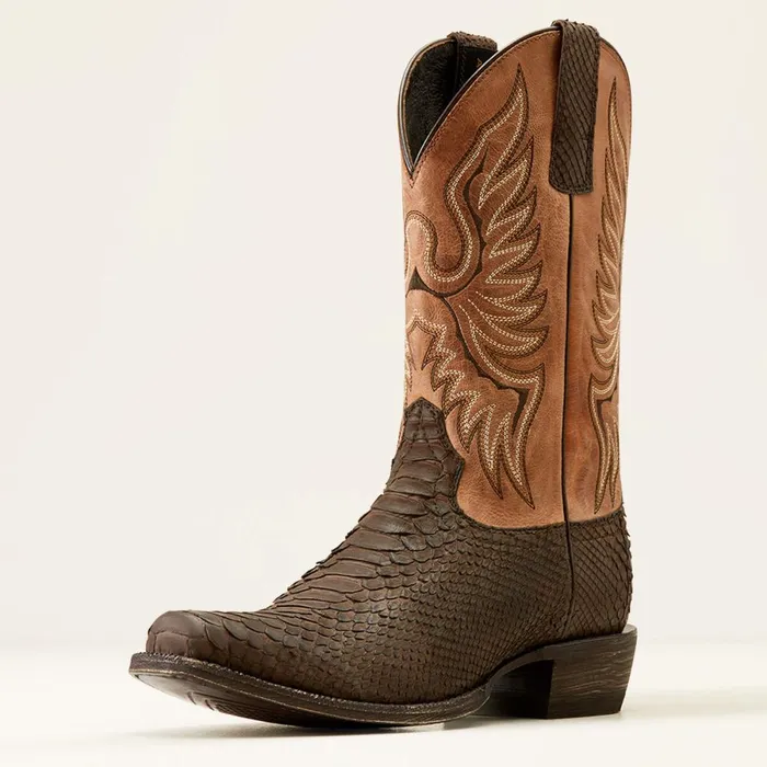 Circuit High Stepper Python Cowboy Boot Chocolate Python Men Ariat Western Boots