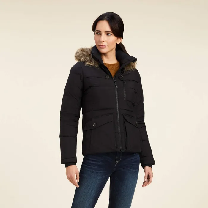 Clairborne Down Jacket Black Women Ariat Jackets and Vests