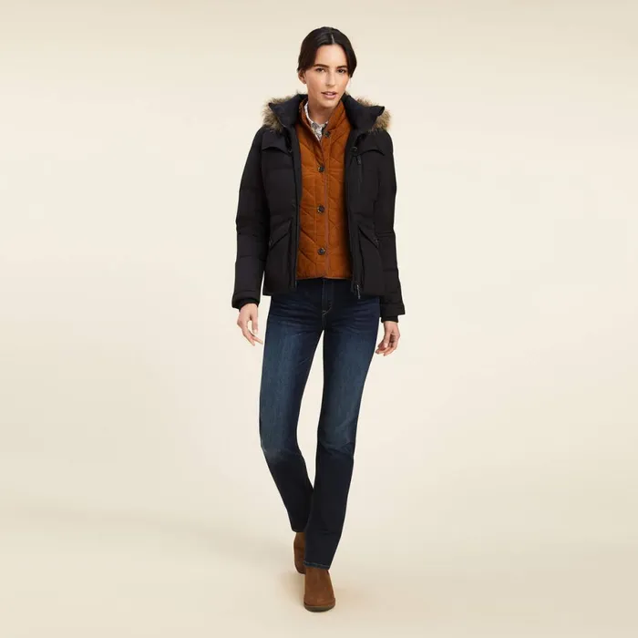 Clairborne Down Jacket Black Women Ariat Jackets and Vests Clairborne Down Jacket Black Women Ariat Jackets and Vests