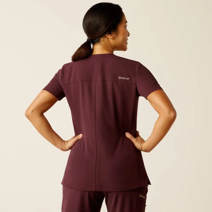 Clara 6 Pocket Scrub Top Winetasting Women Ariat Scrubs Clara 6 Pocket Scrub Top Winetasting Women Ariat Scrubs