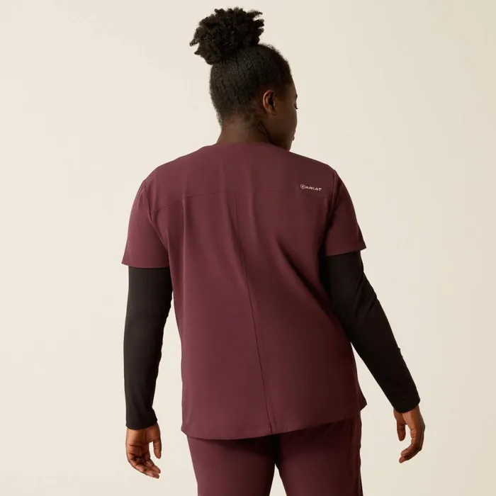 Clara 6 Pocket Scrub Top Winetasting Women Ariat Scrubs Clara 6 Pocket Scrub Top Winetasting Women Ariat Scrubs