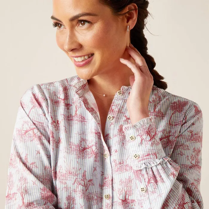 Clarion Blouse Toile Women Ariat TShirts and Tops Clarion Blouse Toile Women Ariat TShirts and Tops