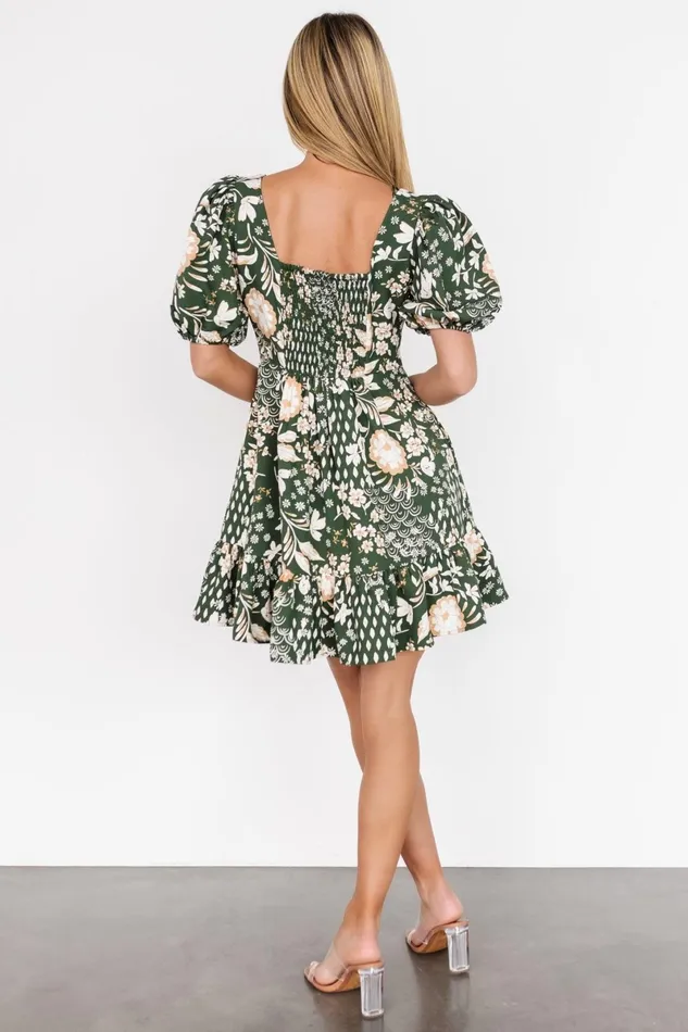Clea Sweetheart Mini Dress Olive Multi Women Baltic Born Short Dresses Clea Sweetheart Mini Dress Olive Multi Women Baltic Born Short Dresses