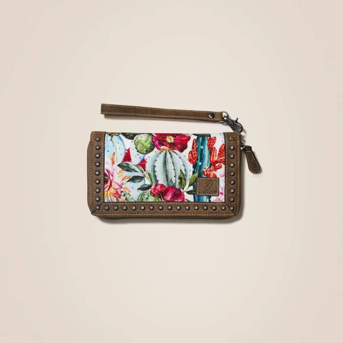 Clutch Wallet Cactus Floral Multi Women Ariat Bags and Wallets
