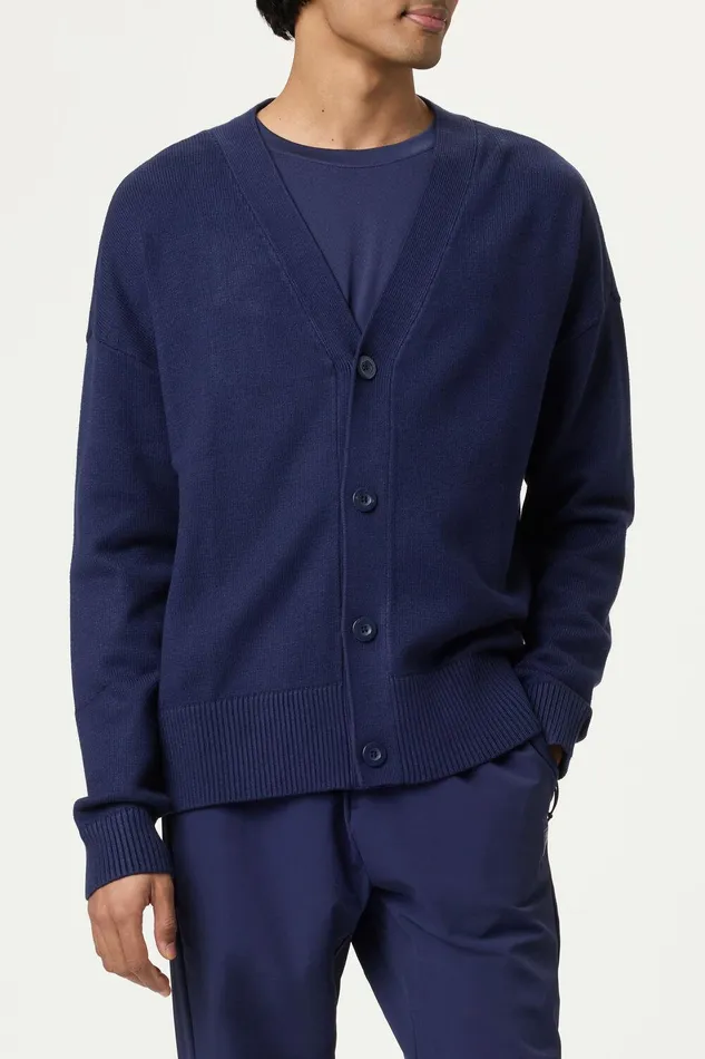 Coats and Jackets Men Fila Baseline Cardigan 400 Fila Navy Coats and Jackets Men Fila Baseline Cardigan 400 Fila Navy