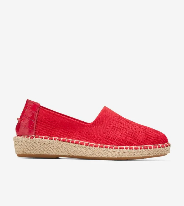 Cole Haan Loafers and Drivers Women Women039s Cloudfeel Espadrille Loafer Red
