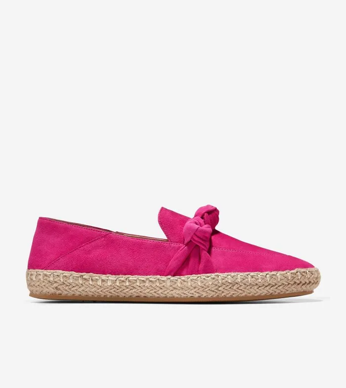 Cole Haan Loafers and Drivers Women Women039s Cloudfeel Knotted Espadrille Pink