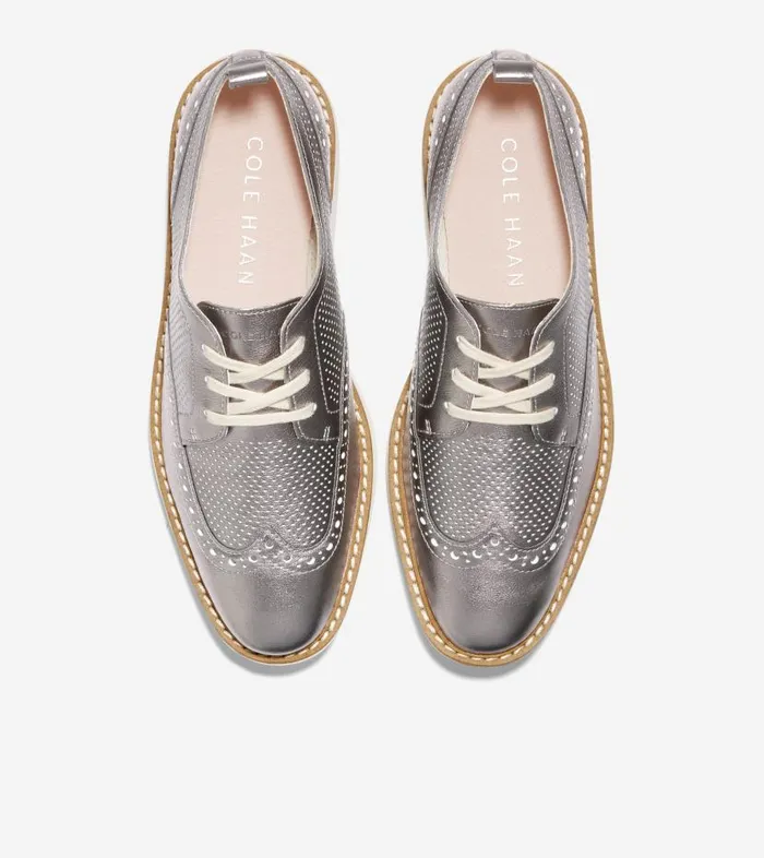 Cole Haan Oxfords Women Women039s riginalGrand Platform Wingtip Oxford Silver Cole Haan Oxfords Women Women039s riginalGrand Platform Wingtip Oxford Silver