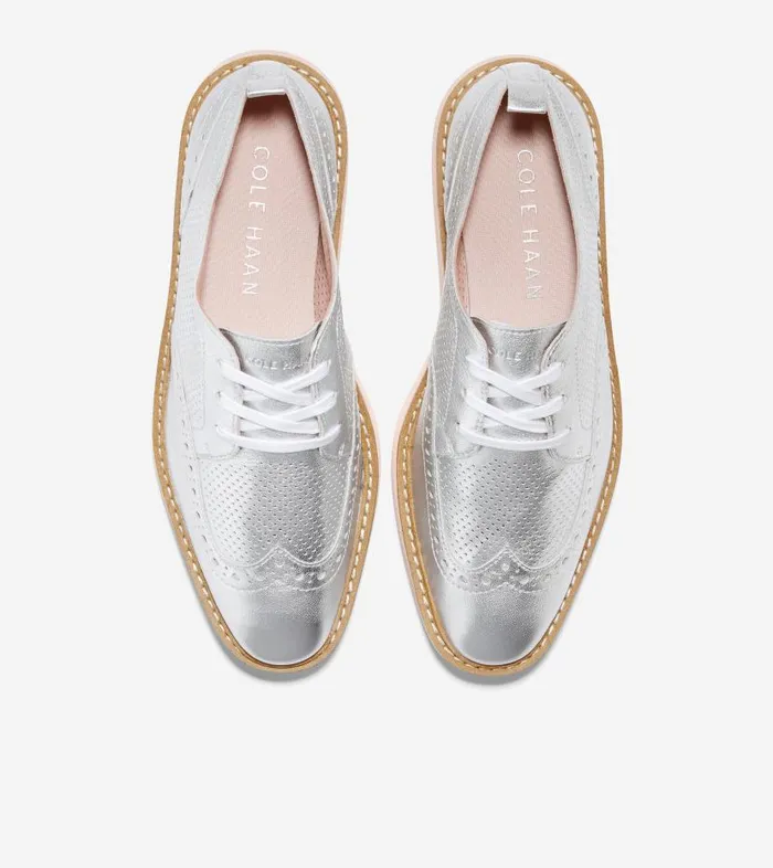 Cole Haan Oxfords Women Women039s riginalGrand Platform Wingtip Oxford Silver Cole Haan Oxfords Women Women039s riginalGrand Platform Wingtip Oxford Silver