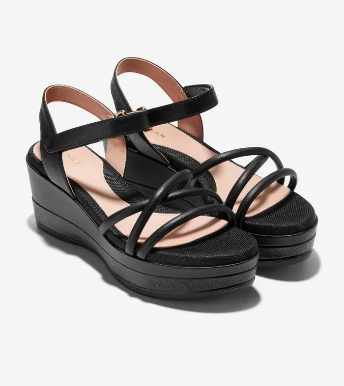 Cole Haan Sandals Women Women039s Grand Ambition Addison Flatform Wedge Black Cole Haan Sandals Women Women039s Grand Ambition Addison Flatform Wedge Black