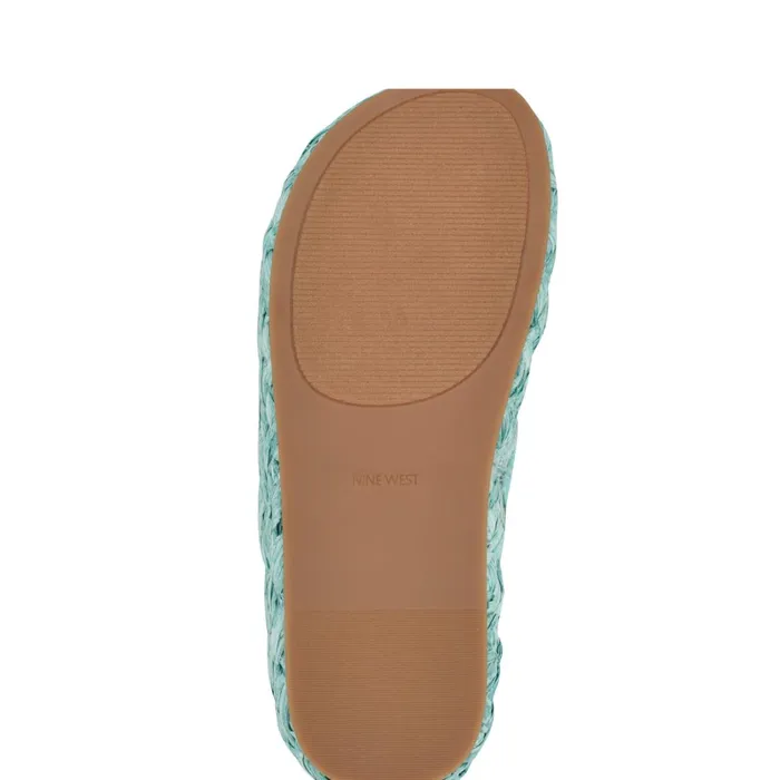 Corel Flatform Sandals Blue Women Nine West Flats Corel Flatform Sandals Blue Women Nine West Flats