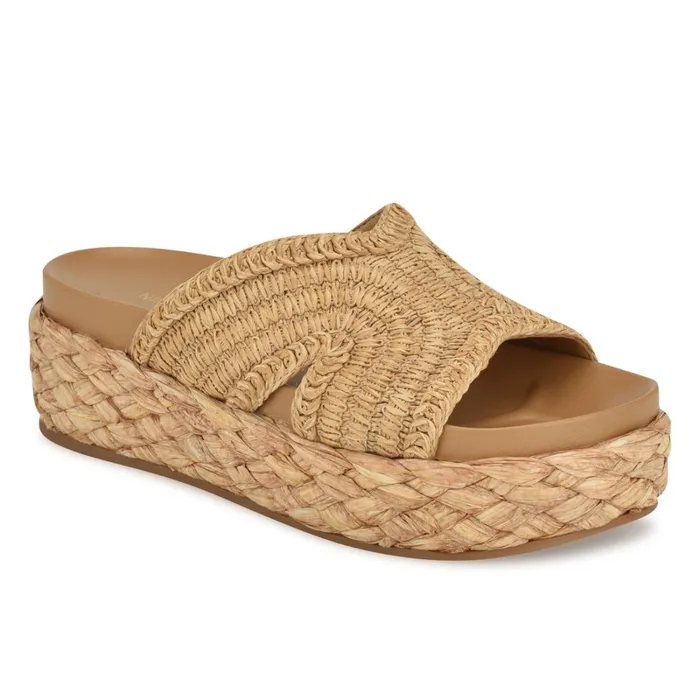 Corel Flatform Sandals Natural Women Nine West Low Heel Corel Flatform Sandals Natural Women Nine West Low Heel
