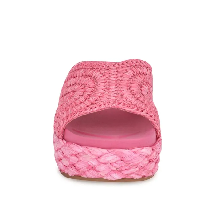 Corel Flatform Sandals Pink Women Nine West Low Heel Corel Flatform Sandals Pink Women Nine West Low Heel