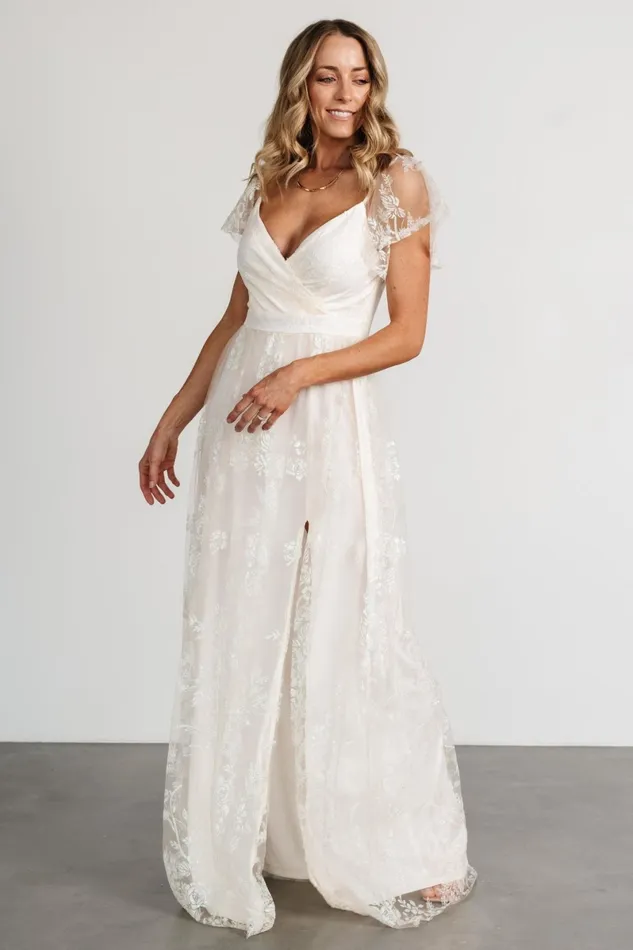 Corinne Shimmer Maxi Gown Off White Women Baltic Born Tulle Styles Corinne Shimmer Maxi Gown Off White Women Baltic Born Tulle Styles