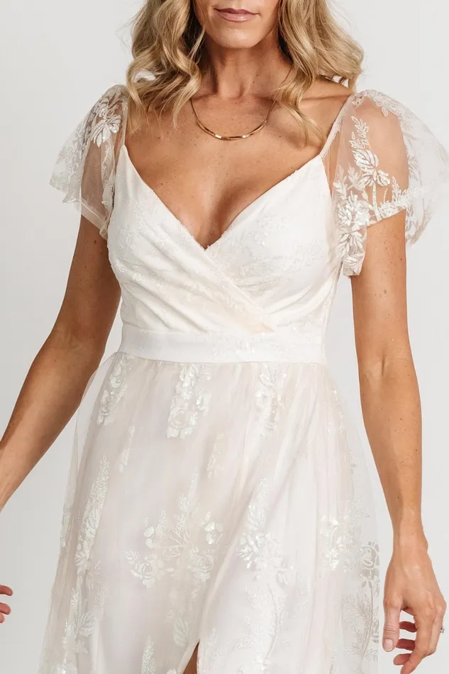 Corinne Shimmer Maxi Gown Off White Women Baltic Born Tulle Styles Corinne Shimmer Maxi Gown Off White Women Baltic Born Tulle Styles
