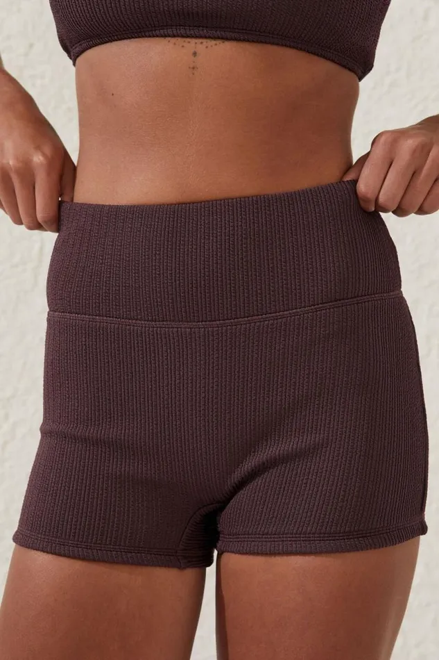 Cotton On Bikinis Highwaisted Swim Boyshort Willow Brown Crinkle 8211 Women Cotton On Bikinis Highwaisted Swim Boyshort Willow Brown Crinkle 8211 Women