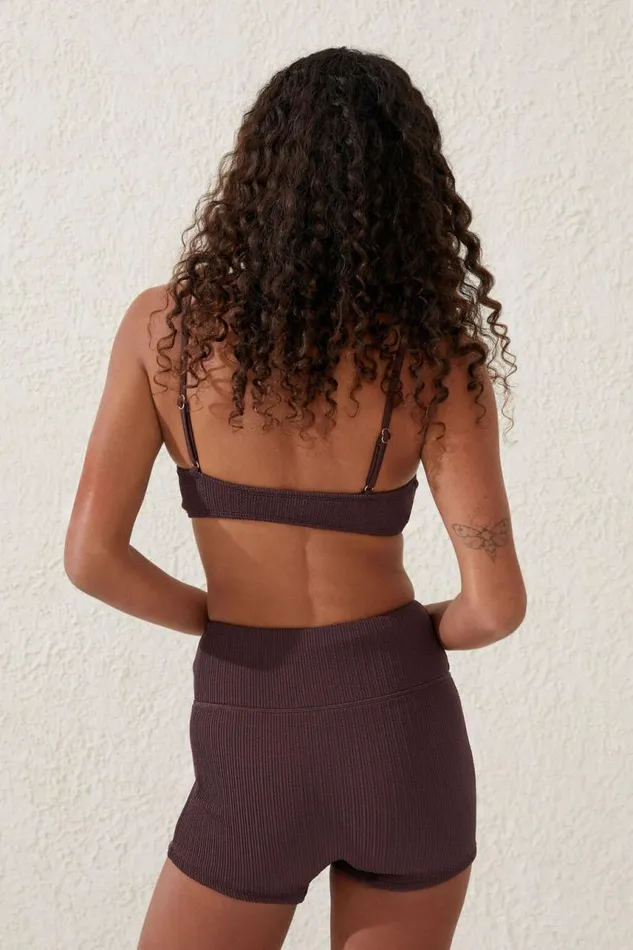 Cotton On Bikinis Highwaisted Swim Boyshort Willow Brown Crinkle 8211 Women Cotton On Bikinis Highwaisted Swim Boyshort Willow Brown Crinkle 8211 Women