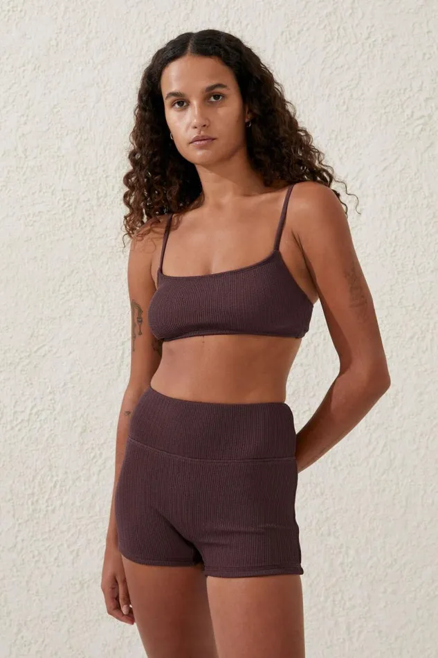 Cotton On Bikinis Highwaisted Swim Boyshort Willow Brown Crinkle 8211 Women Cotton On Bikinis Highwaisted Swim Boyshort Willow Brown Crinkle 8211 Women