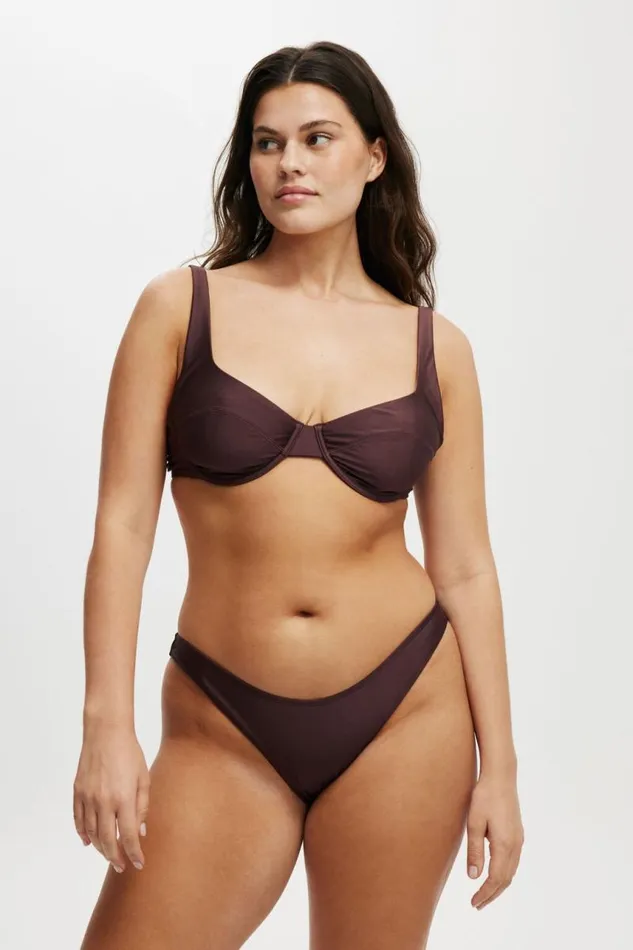 Cotton On Bikinis Refined High Side Brazilian Bikini Bottom Willow Brown Shimmer 8211 Women Cotton On Bikinis Refined High Side Brazilian Bikini Bottom Willow Brown Shimmer 8211 Women