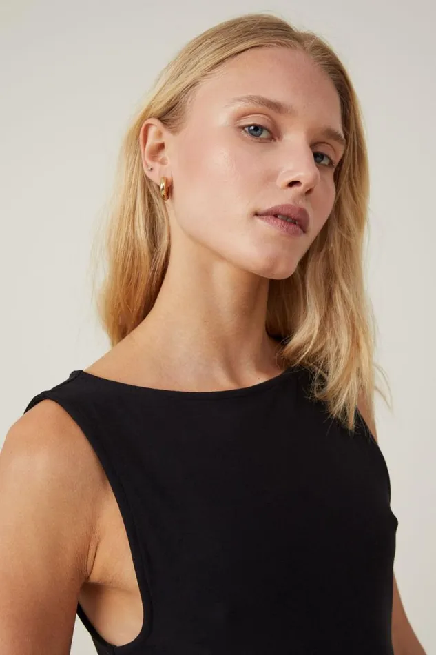 Cotton On Dresses Bella Boat Neck Mini Dress Black 8211 Women