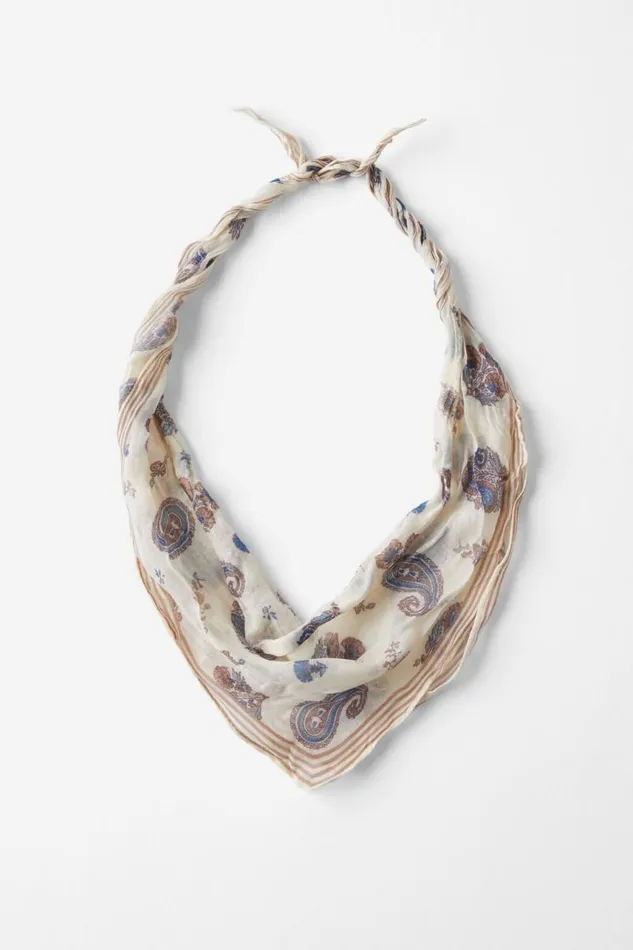 Cotton On HairAccessories Bandana Scarf Willow Paisleyecru Diamond 8211 Women