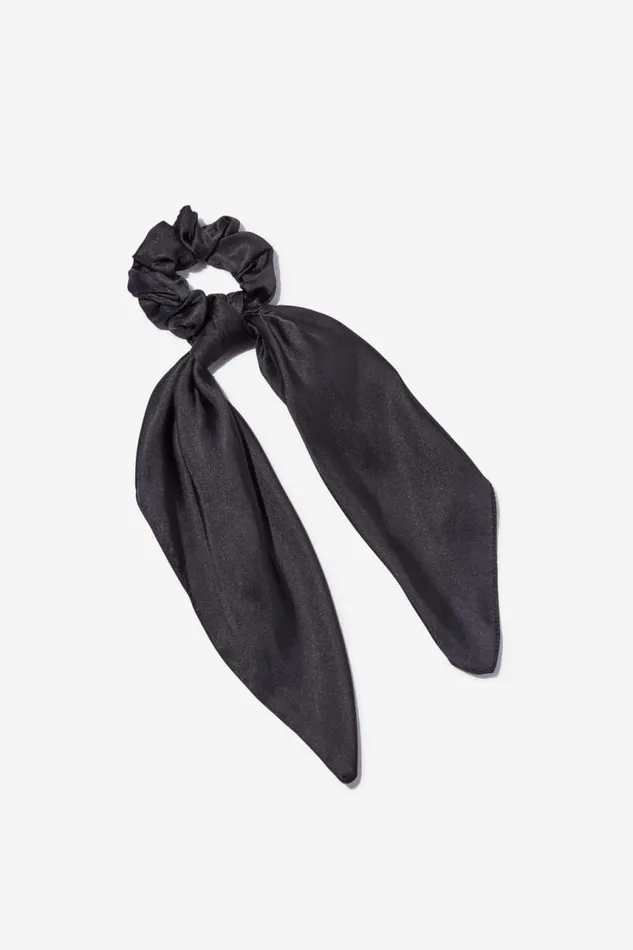 Cotton On HairAccessories Scarf Bow Scrunchie Black 8211 Women