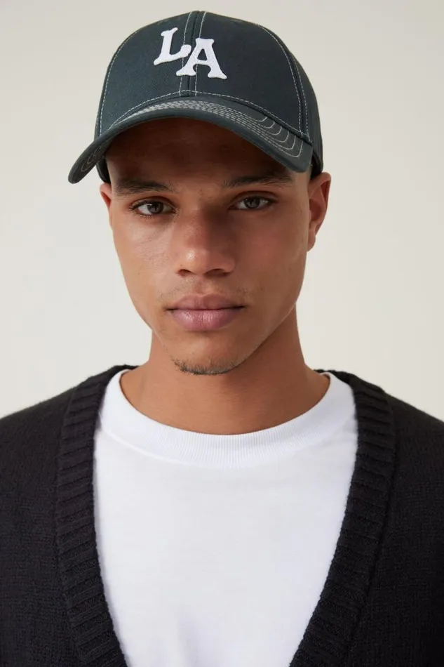 Cotton On Hats and Beanies 6 Panel Baseball Cap Greenla 8211 Men Cotton On Hats and Beanies 6 Panel Baseball Cap Greenla 8211 Men