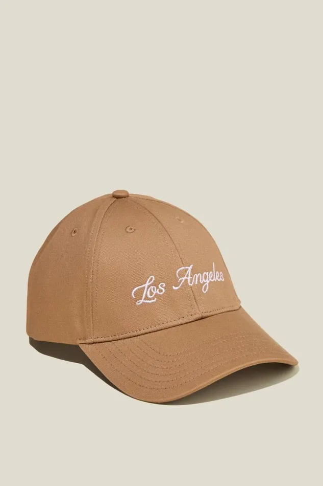 Cotton On Hats and Beanies 6 Panel Baseball Cap Tanlos Angeles 8211 Men