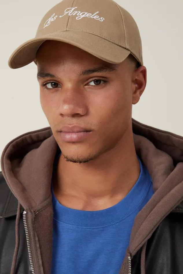 Cotton On Hats and Beanies 6 Panel Baseball Cap Tanlos Angeles 8211 Men Cotton On Hats and Beanies 6 Panel Baseball Cap Tanlos Angeles 8211 Men