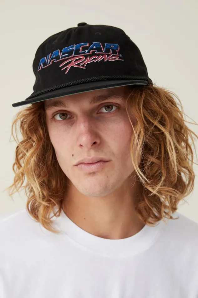 Cotton On Hats and Beanies Nascar 5 Panel Graphic Hat Lcn Ncr Washed Black Racing Logo 8211 Men Cotton On Hats and Beanies Nascar 5 Panel Graphic Hat Lcn Ncr Washed Black Racing Logo 8211 Men