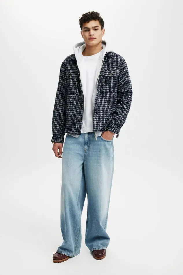 Cotton On Jackets Beckley Overshirt Navy Grid 8211 Men Cotton On Jackets Beckley Overshirt Navy Grid 8211 Men